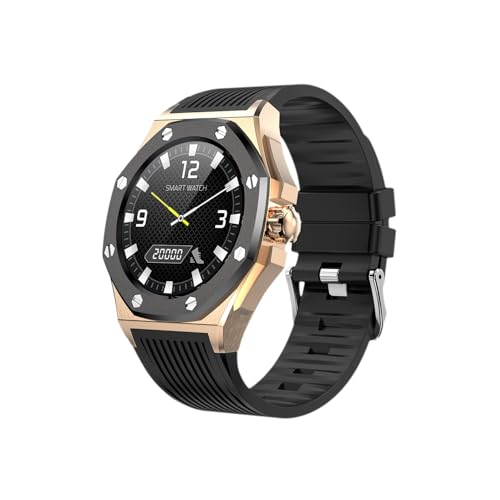 Montre connectée homme Paul Edward sport et bureau avec boîtier octogonal noir