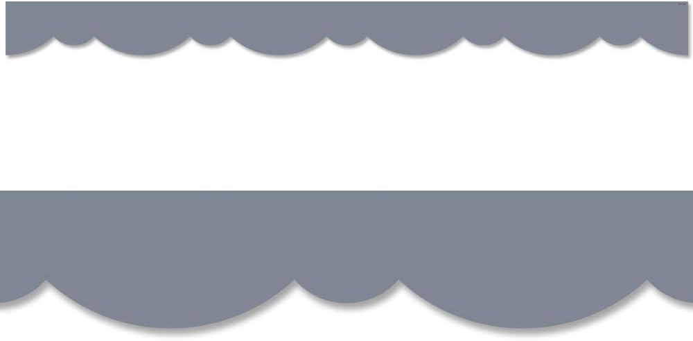 Creative Teaching Press Charcoal Gray Stylish Scallops Border, CTP 8564
