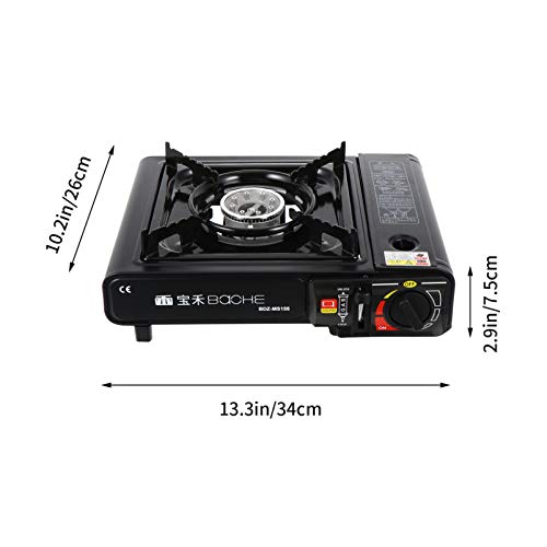 Hemoton Queimador de Fogão a Gás Butano Portátil Camping à Prova de Vento Cozinhando Queimador de Ch