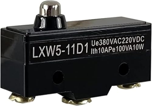 Interrupteur fin de course LXW5-11D1 compact à 3 bornes à vis et piston à ressort robuste