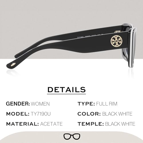 Tory Burch TY7190U RECTANGLE Shape Sunglasses with eSHADES Luxury Eyewear kit Bundle2