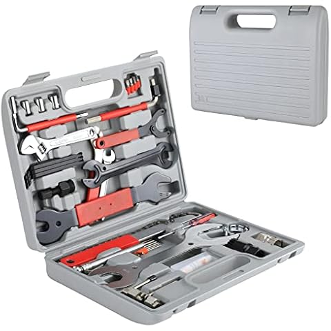 Bike Tool Case, Bicycle Repair Kit, 48 Piece Bicycle Tool Set with Carrying Case, Multi-Tool Bike Tool Repair Kit, for Tire, Brake, Light and Chain Repair Cover