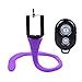 Produktbild wyxhkj Handyhalter Silikon Fernbedienung 360 Grad Flexibler Selfie Stick Für jeden Standort geeignet (Purple)