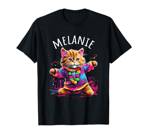 Photo de Melanie Chat dansant pour fille Nom Melanie T-Shirt
