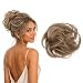 PRETTYSHOP Hairpiece Scrunchie Bun Up Do | Ponytail Extensions | Wavy Curly or Messy (Light Brown 103)