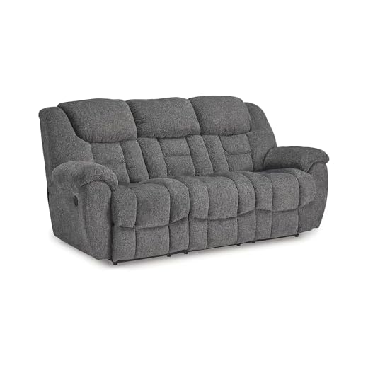 Stain Resistant Reclining Sofa in Gray