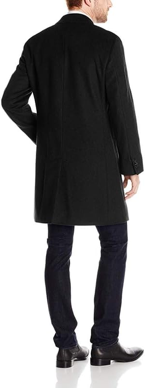 Men's Wool Cashmere Topcoat – Classic Overcoat, Car Coat with Lining, Warm Dress Coat for Formal & Business Outerwear - Image 3