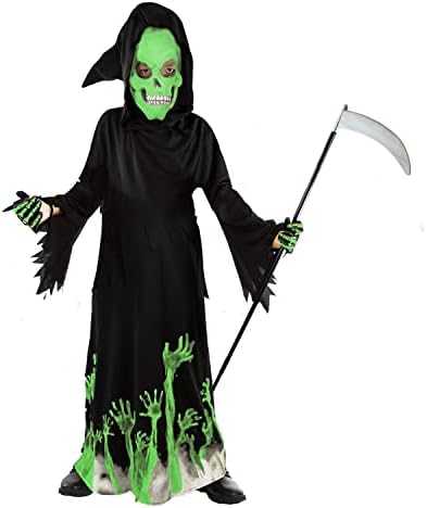 Spooktacular Creations Kids Grim Reaper Glow in the Dark Deluxe Phantom Costume