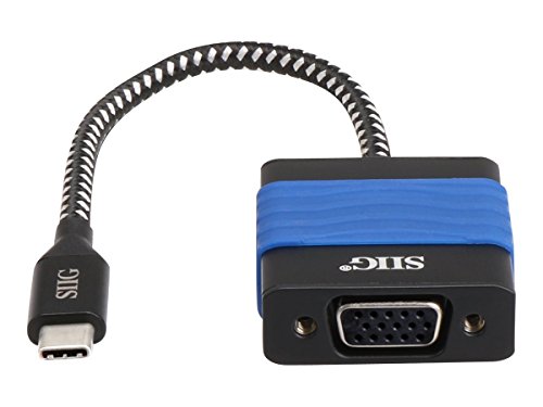SIIG USB Type C to VGA Adapter with Thunderbolt 3 Compatibility Supporting Up to 1080p Full HD, DisplayPort Alt Mode Required