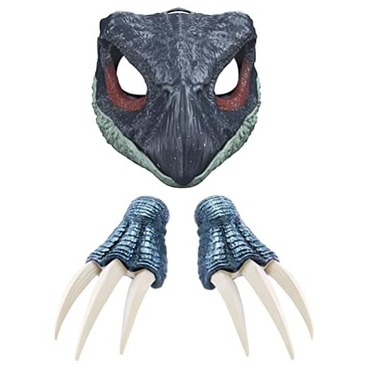 Jurassic World Dominion Therizinosaurus Roleplay Bundle with Dinosaur Mask with Sound & Slasher Claws, Costume Accessory