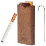 INQUKU One Hitter Dugout Set – Premium Wooden Dugout One Hitter Set, Ideal for Quick Sessions, Compact and Discreet Storage, Portable Handcrafted Wood Box for Convenient Travel Use