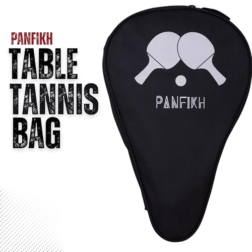 Image of Table Tennis Racket Bag with Zipper Closure, Waterproof Ping Pong Paddle Case Lightweight Racket Cover with Carrying Loop Handle, Durable Multi-Use Table Tennis Paddle Carry Bag - (Black)