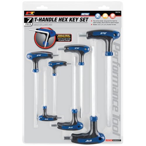 Image of Performance Tool W1712 Metric T-Handle Hex Key Set, 7-Piece