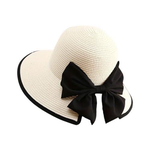 Chapeau de soleil en paille milky white pour vos journées à la plage et vacances d'été