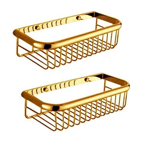 Generic Copper Double Layer Bathroom Shelf Cover