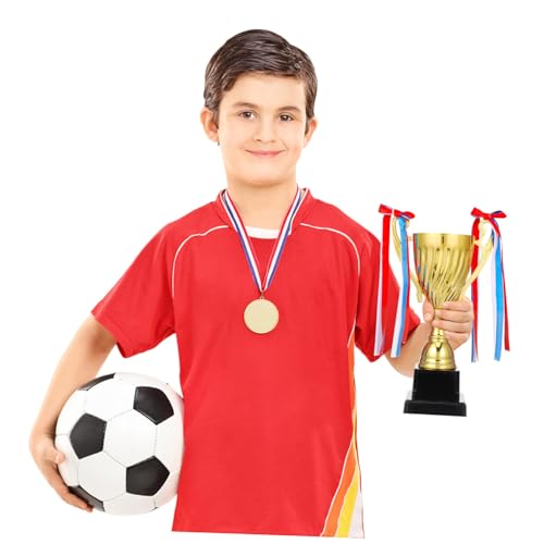 Trofeos de oro de plástico con base estable para premios de graduación 7