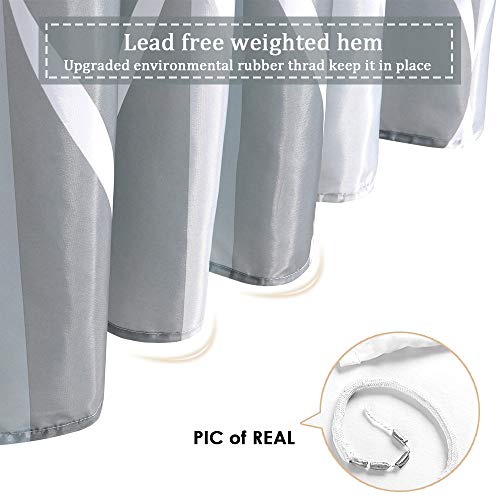 image for Uphome Fabric Shower Curtain, Grey Water/Teardrop Cloth Shower Curtain