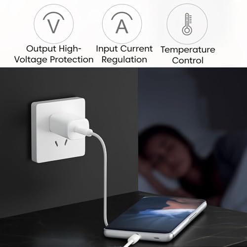 Image of Samsung 25W Type C FastCharge Power Adapter with PD Rapid Charging Block High Efficiency Safe Protection Compact Travel Friendly Universal Charger for Smartphones Tablets and USB-C Devices (White)