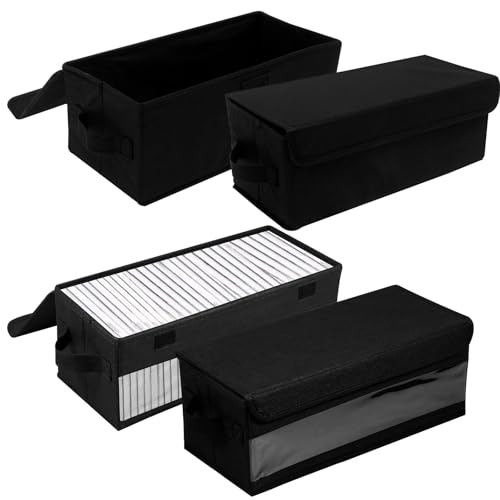 Eyoulife 4 Stück CD Aufbewahrungsbox 36x16x14cm CD Boxen Aufbewahrung mit...