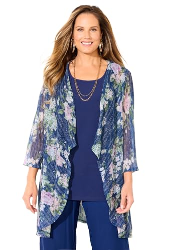 Catherines Women's Plus Size 2-Piece Cardigan & Tank Twinkle Set