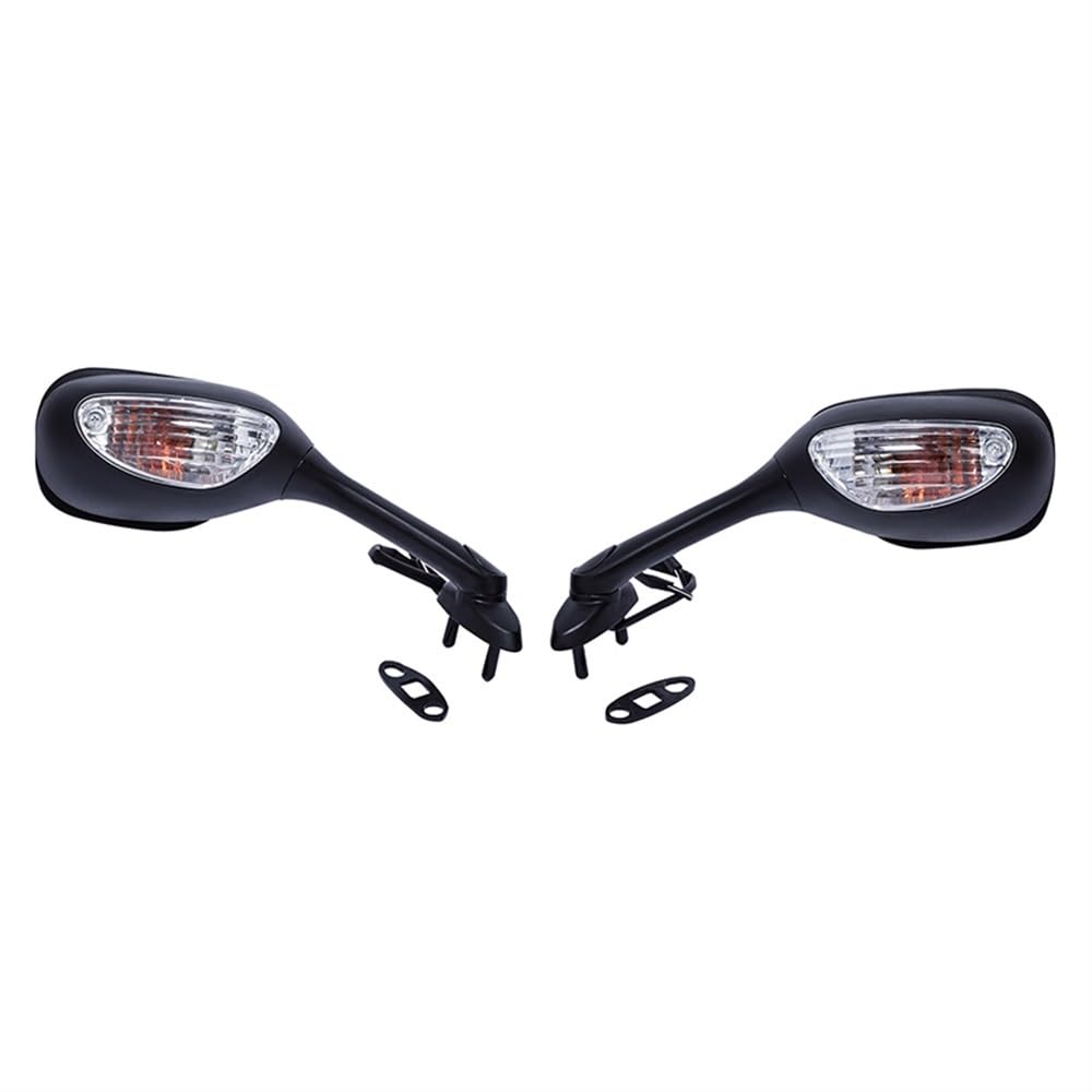 Rétroviseurs de moto avec clignotant haut de gamme design noir pour Suzuki GSXR série R