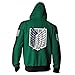 Sudadera Attack On Titan, Unisex 3D Shingeki Kyojin Legion Scouting Anime Cosplay...