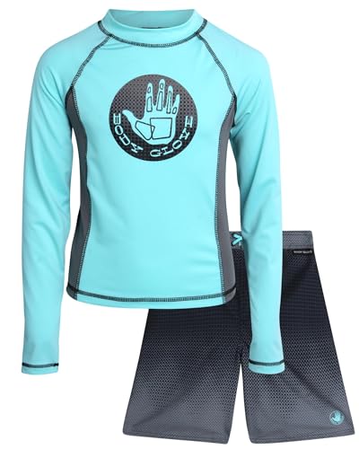 Image of Body Glove Boys Swim Set - 2 Piece Boys Swim Trunks with Rash Guard UV Protection Swimsuit Kids Bathing Suits (Sizes 4-12)