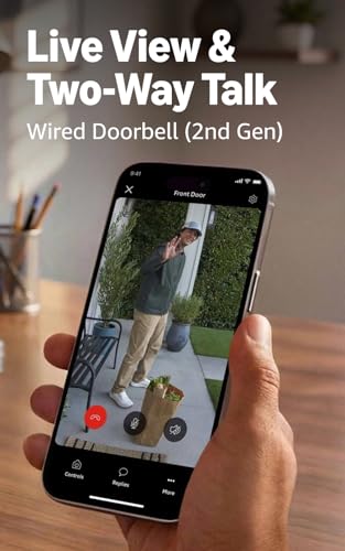 Ring Wired Doorbell (newest model), Speckled Gray with Window &amp; Door Sensor - image 3
