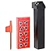SER2525M16 Lathe Tool Holder with 10PCS 16ER AG60 Carbide Inserts and Wrench, Right Hand Boring Bar for Inner Bore Machining, 45HRC Hardened Carbon Steel for CNC Cutting Tool