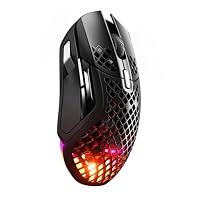 SteelSeries Aerox 5 Wireless - Holey RGB Gaming Mouse - Ultra-lightweight Water Resistant Design - 9 Buttons - Lag-free 2.4GHz / Bluetooth Wireless - 18K DPI TrueMove Air Optical Sensor