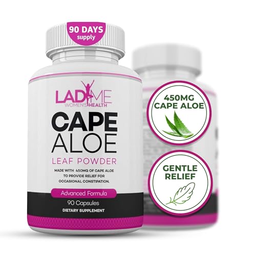 Pure Cape Aloe Herbal Laxative for Constipation Relief - Healthy Bowel Movement - Natural Colon Cleanse & Detox Dietary Supplement - Specially Designed for Women by Ladyme - 90 Capsules