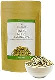 Ayurvedischer Kräutertee Lose 100g, Süßholzwurzel Tee Mischung mit Ingwer Zitronengras Minze, TeaClub Ginger Lemongrass Herbal Tea