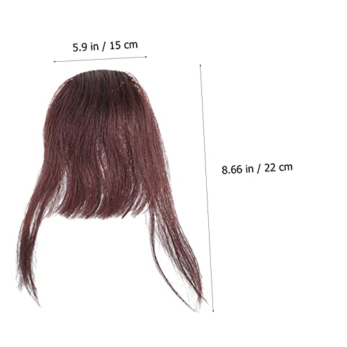 Frange naturelle cheveux synthétiques DOITOOL lot de 3 extensions postiches de mode