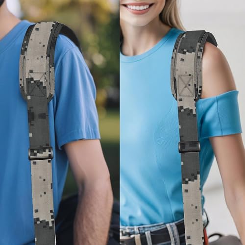Image of ZINZ Shoulder Strap - 59 Inch Universal Heavy-duty Adjustable Strap with Ultra-thick Fixed Breathable Pad for Laptop, Gym, Camera Bag and More -Camouflage gray