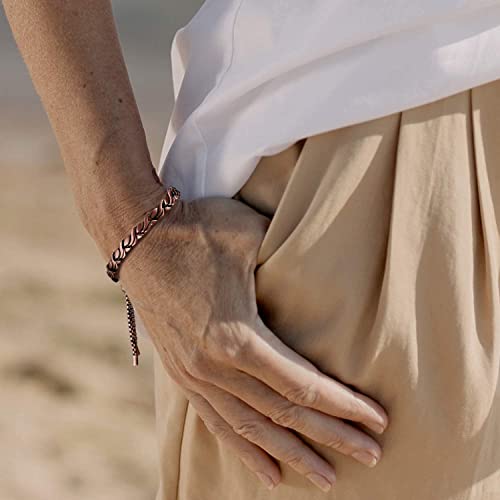 Rainso Women Pure Copper Magnetic Therapy Health Care Bracelets Pain Relief For Arthritis Adjustable Design With Display Box #TOP2