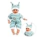 deAO Mi Primera Muñeca Bebé Conjunto Interactivo Set Incluye Muñeca de 14”...