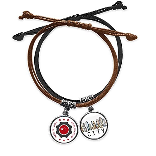 Bracelet corde rouge chinois avec étoiles, le cadeau idéal en cuir sidi unique