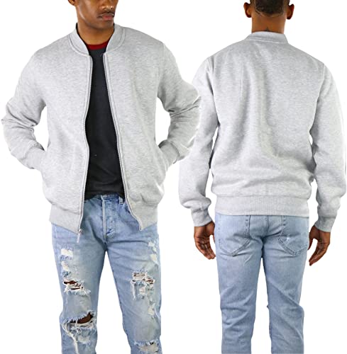 Image of ToBeInStyle Men's Durable and Consistantly Stylish Fleece Bomber Jacket