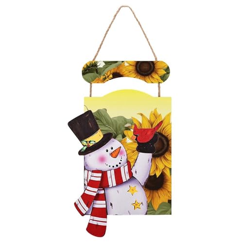 Peintures tournesols et bonhomme de neige Noël en bois haut de gamme