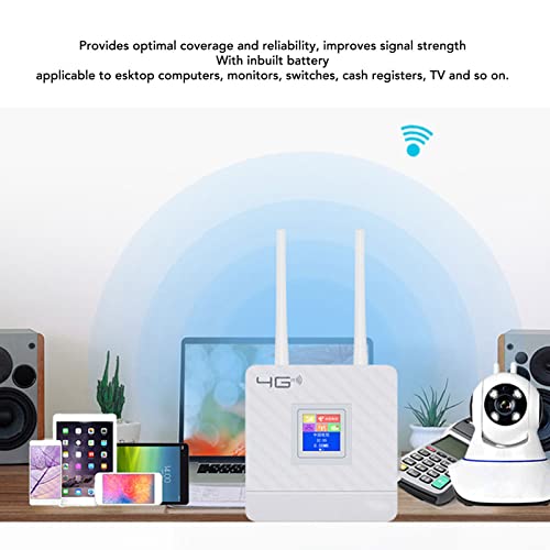 Image of Sanpyl 4G WiFi Router, 4G LTE Wireless Router 300Mbps High Speed with Standard SIM Slot, for Desktop Computer Monitor TV