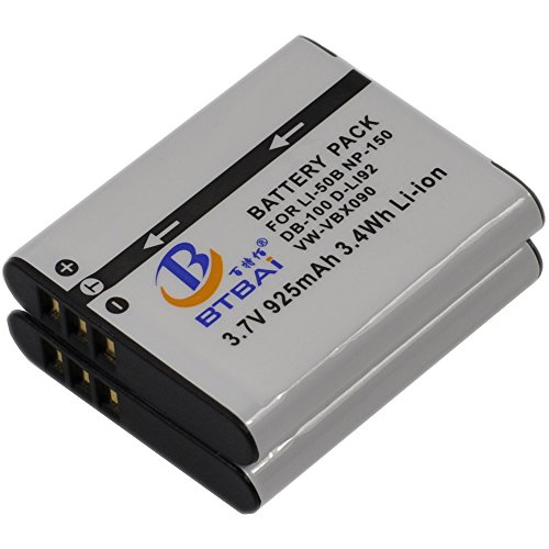 2X Batería para Ricoh DB-100 DB100 CX3 CX4 CX5 CX6 WG-2 WG-4 PX GR-3 GR3 Camera Cover