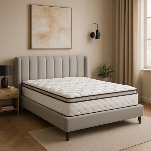 SAMPUR - Matelas César | Surmatelas Intégré avec Zones de Confort | Mémoire de Forme et Mousse Haute Résilience | Accueil Moelleux et Soutien Ferme |...