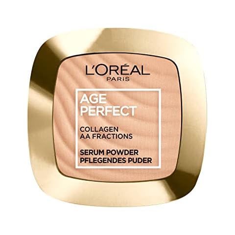 L'Oréal Paris Pari Pflegendes Puder für reife Haut, Für einen seidig strahlenden Teint, Age Perfect Kompaktpuder, Nr. 02 Hell bis Mittel, 1 x 9g Cover