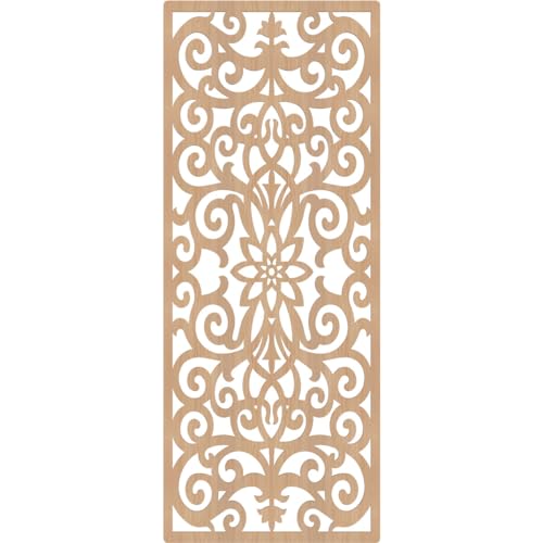 Image of Buel Decorative Pierced Fretwork Wood Wall Panels, 29 3 /8 inchW x 74 3 /8 inchH x 1 /4 inchT, Hickory
