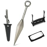 ONED 8.66in Kunai - Uzumaki Kakashi Namikaze Minato Kunai Cosplay,Kunai Cosplay Model Keychain Collection Gift (A-Grey)