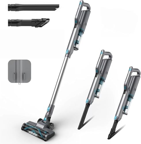 Image of 280W Cordless Vacuum Cleaner for Home, Powerful Stick Vacuum with 45min Runtime, Anti-Tangle 1.2L Dust Cup, Rechargeable Wireless Vacuum for Hardwood Floor