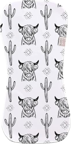 Cowprint Western Cactus Nashville Burp Cloth 3 Pack Burpee Baby (Western Burp Cloths Set of 3)3