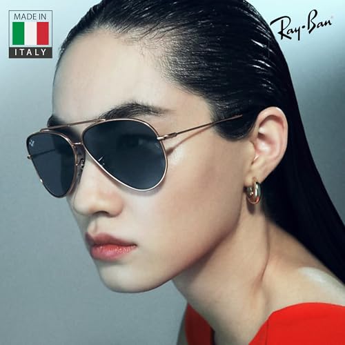 Image of Ray-Ban RBR0101S AVIATOR REVERSE Pilot Shaped Sunglasses for Men & Women with Official RAYBAN Eyewear Kit
