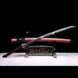 103 cm Samuraischwerter,Klinge aus Musterstahl,mit Holzscheide,Japanisches Katana für...