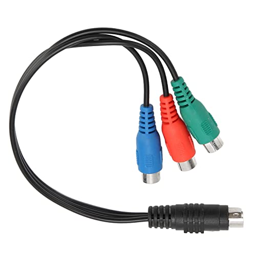 Yctze S-Video-Kabel, 7-poliger Stecker auf -Buchse | High-AV-Kabeladapter | & Flexibler Anschluss für HDTV | 0,9 Fuß Länge